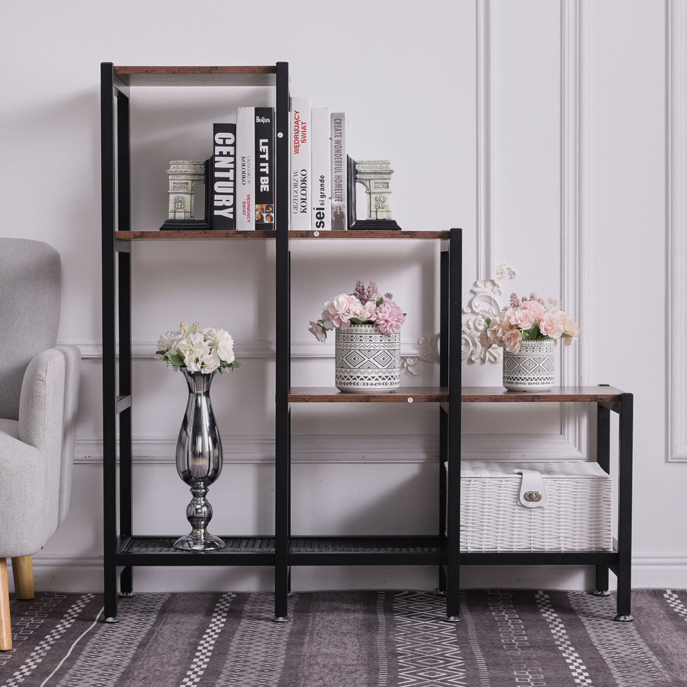 4-Tier Ladder Shelf Cube Bookcase Display Organizer