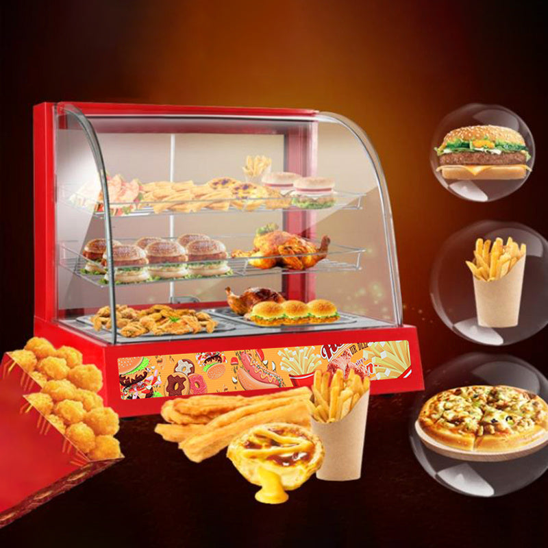 Counter Top Electric Food Warmer 3 Tier Commercial Food Warming Display Cabinet