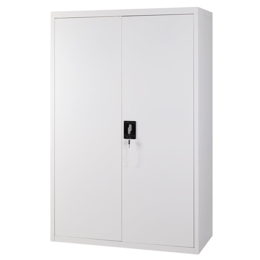 Office 2 Doors Filing Cabinet Metal Lockable Document Storage Cupboard Furniture