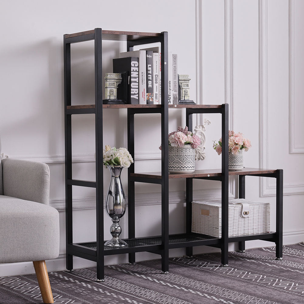 4-Tier Ladder Shelf Cube Bookcase Display Organizer