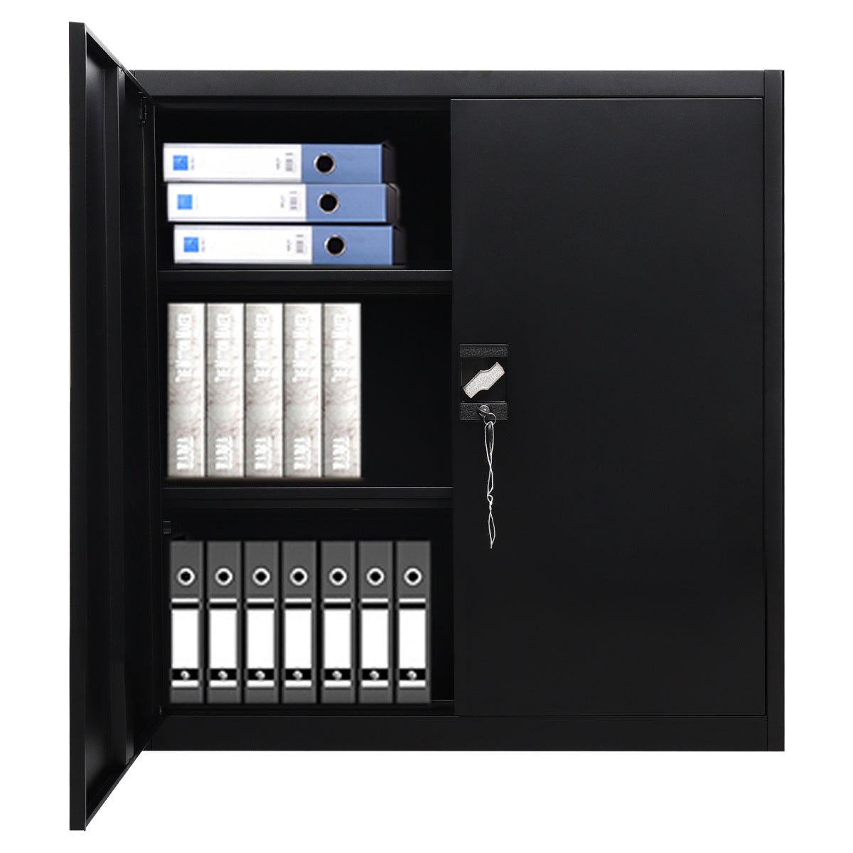 Office Filing Cabinet Metal Storage Lockable Cupboard Locker Staff Shelf Chest