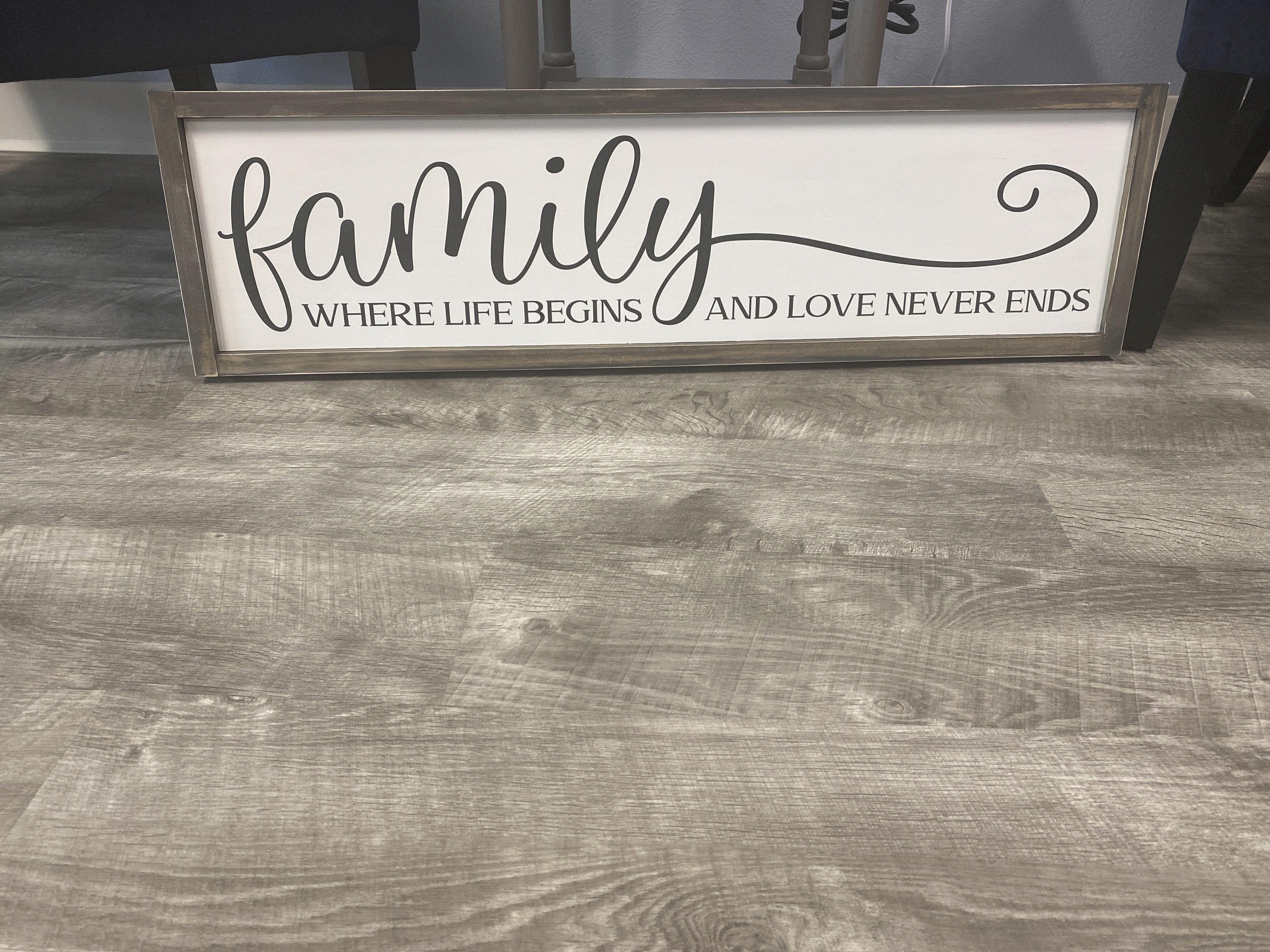 The Painted Knot Family Where Love Begins Sign