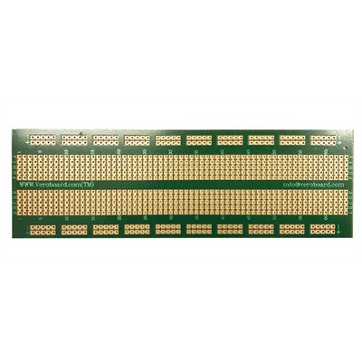 PC-840B - PCB BREADBOARD ETCHED SS 2X7IN 5 PAD HOLE POWER BUS 0.1IN PITCH