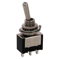 AM-3085-A - TOGGLE SWITCH 1P2T 6A ON-NONE-ON 125VAC TH SOL 6MM HOLE