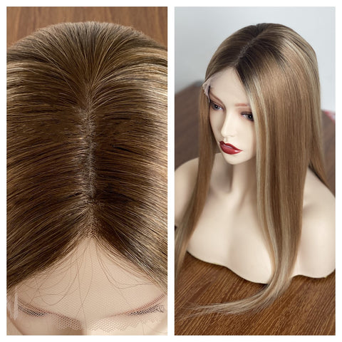 silk top medical silicone lace front cap full lace wigs for women model