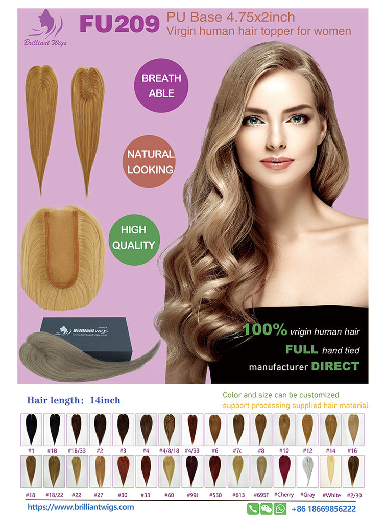 Full Hand Tied 100% Virgin Remy Human Hair 4.7x2