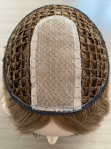 fishnet hair toppers silk part virgin human hair