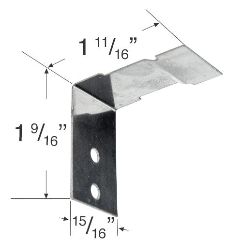  Hunter Douglas Side Mount Bracket for Cellular and Pleated Shades with a 1 1/8" Wide Headrail 