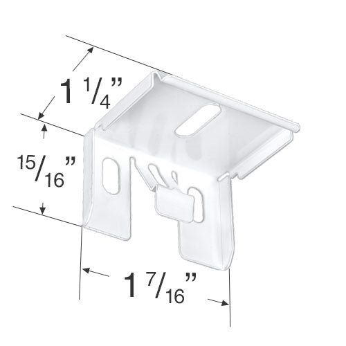  Alta and Hunter Douglas Mounting Bracket for Cellular and Pleated Shades with a 1 1/8" Wide Headrail 