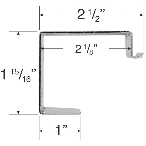  Graber and Bali Center Support Bracket for Horizontal Blinds with 1 3/4" x 2 3/8" Headrail 