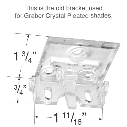  Graber CrystalPleat and Bali Diamond Cell Mounting Bracket for Cellular and Pleated Shades 