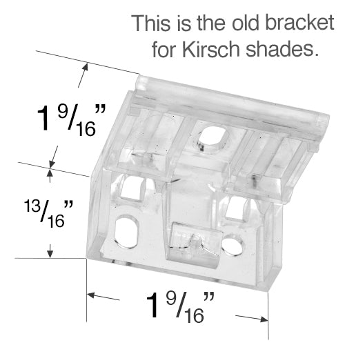  Kirsch Mounting Bracket for Cellular and Pleated Shades 