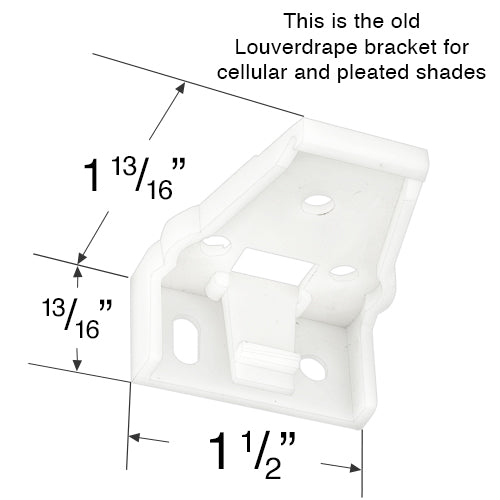  Louverdrape Mounting Bracket for Cellular and Pleated Shades 