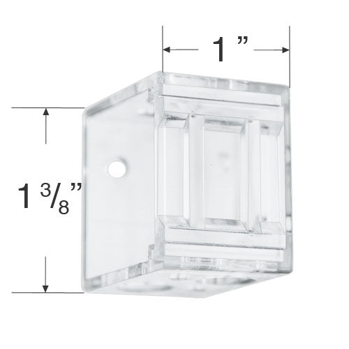  Plastic Box Mounting Brackets for 1" Mini Blinds With 1" x 1" Headrail 