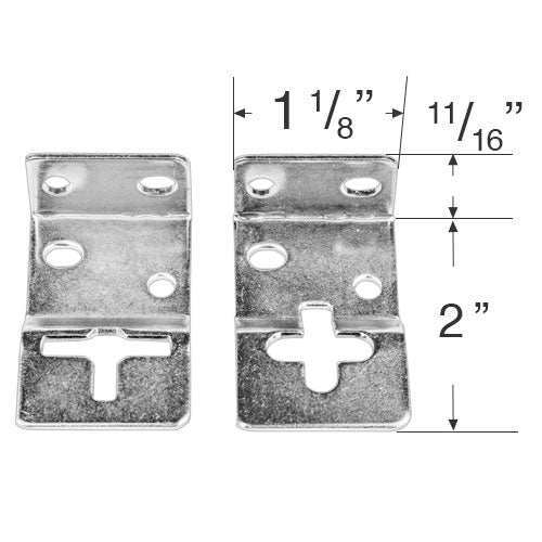  Mounting Bracket Set for Inside and Outside Mount Spring-Loaded and Clutch Driven Roller Shades 