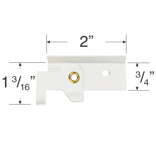  Hunter Douglas Swivel-Style Mounting Bracket for Cellular and Pleated Shades with a 1 1/8" Wide Headrail 