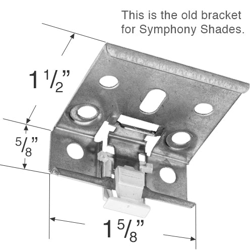  Comfortex Symphony Mounting Bracket for Cellular and Pleated Shades 