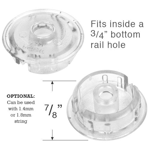  Bottom Rail Cord Cover Button for Horizontal Blinds with a 3/4" Hole 