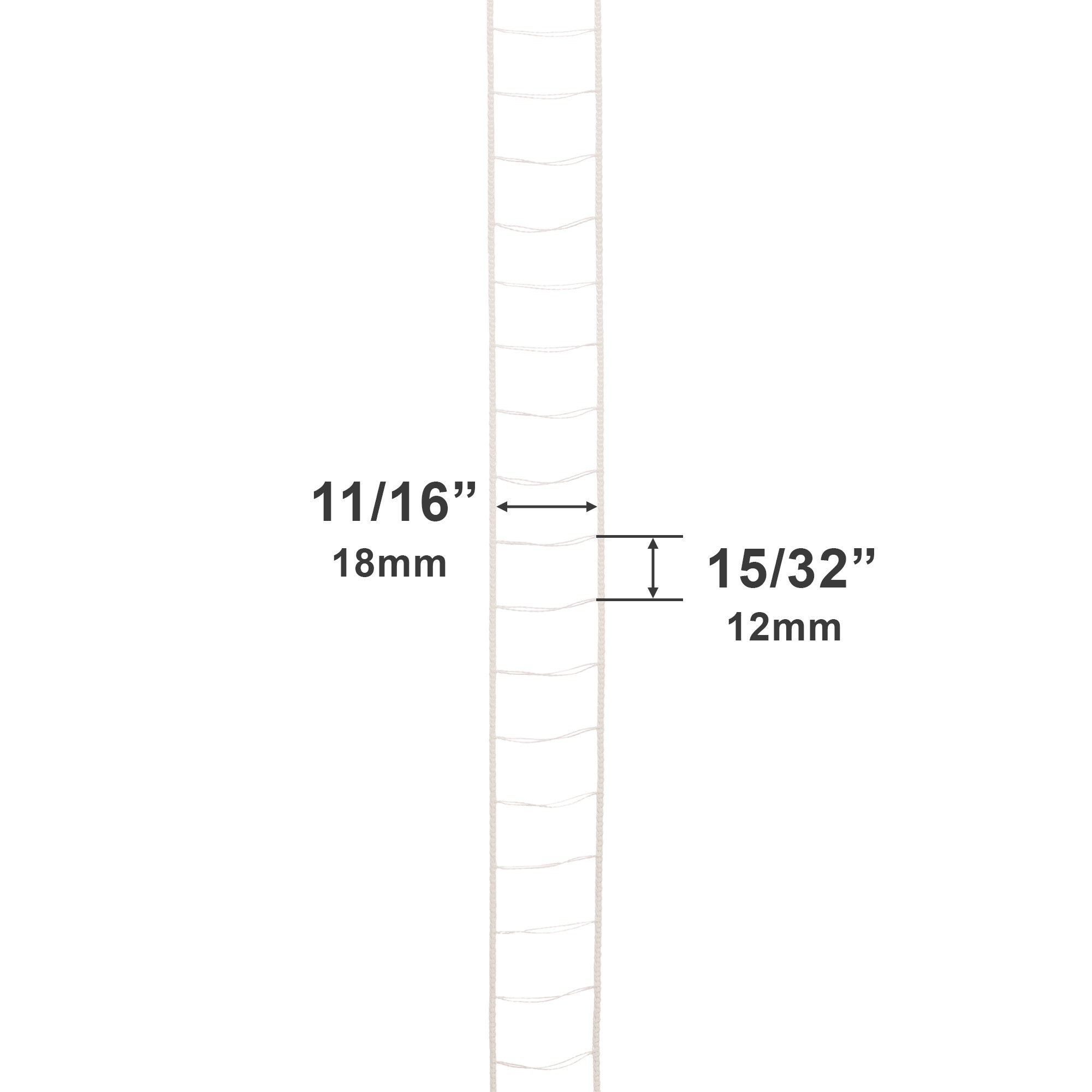  String Ladder for 1/2" Micro Mini Blinds (By-the-Foot) 