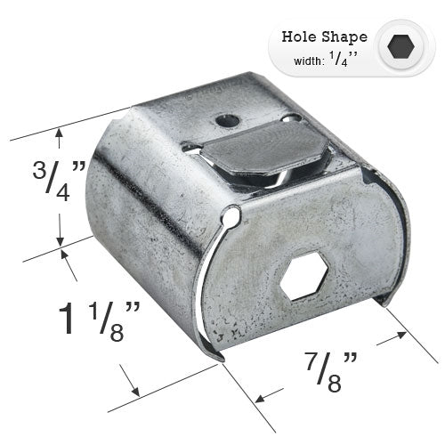  Metal Drum for 2" Horizontal Blinds with String Ladder - 1/4" Hexagon Tilt Rod 