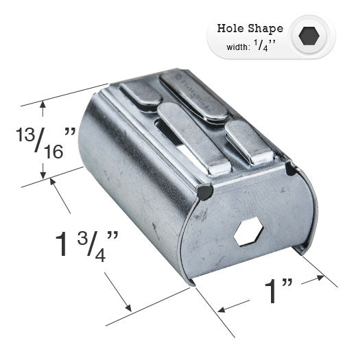  Metal Drum for 2" Horizontal Blinds with Cloth Tape Ladder - 1/4" Hexagon Tilt Rod 