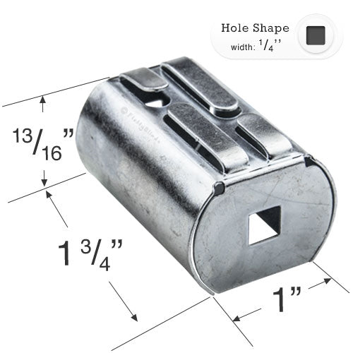  Metal Drum for 2" Horizontal Blinds with Cloth Tape Ladder - 1/4" Square Tilt Rod 