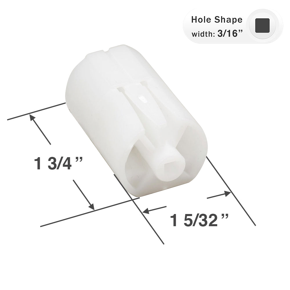  Plastic Drum for 2" Horizontal Blinds with a 3/16" Square Tilt Rod 