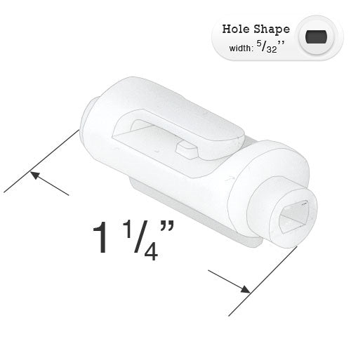  Levolor Plastic Drum for 1" Mini Blinds with a Rounded Rectangle Tilt Rod 