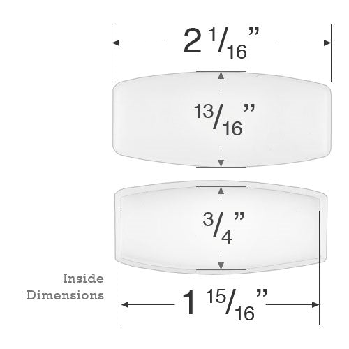  Bottom Rail End Cap for 2" Horizontal Blinds for 3/4" by 1 15/16" Rails 