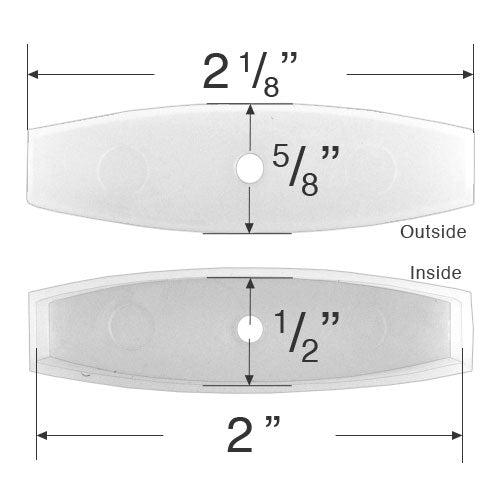  Bottom Rail End Cap for 2" Horizontal Blinds with 1/2" by 2" Rails 