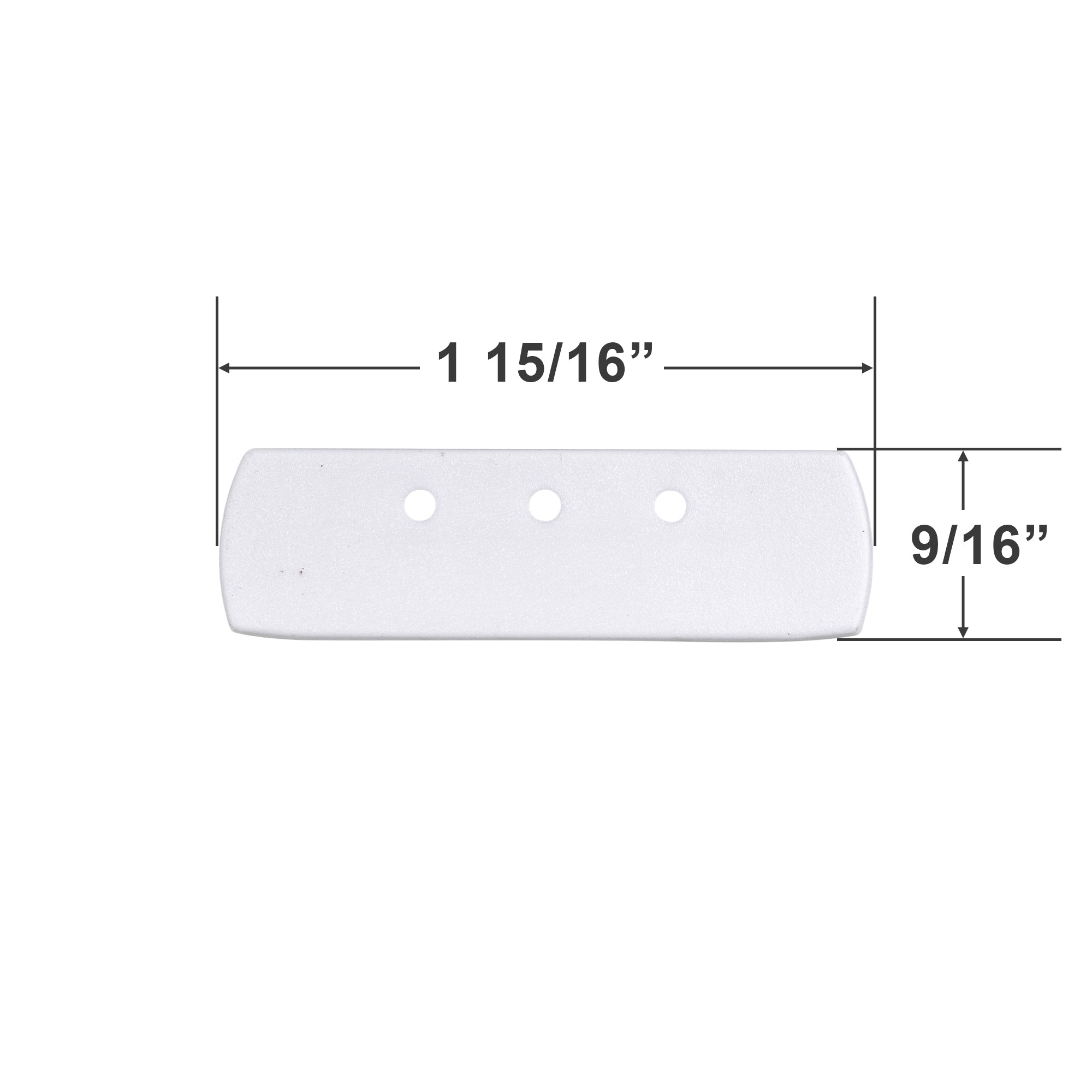  Bali and Graber Bottom Rail End Cap for Cellular Honeycomb Shades with a 2" Wide Bottom Rail 