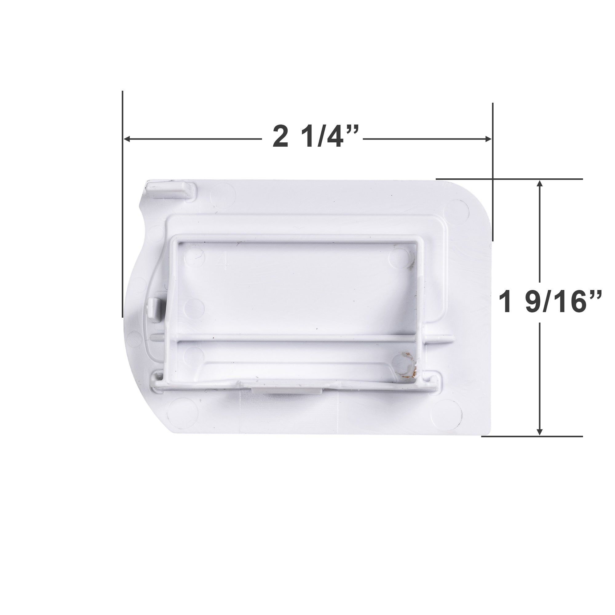  Bali and Graber Top Rail End Cap for Cellular Honeycomb Shades with 2 1/8" Wide Headrails 