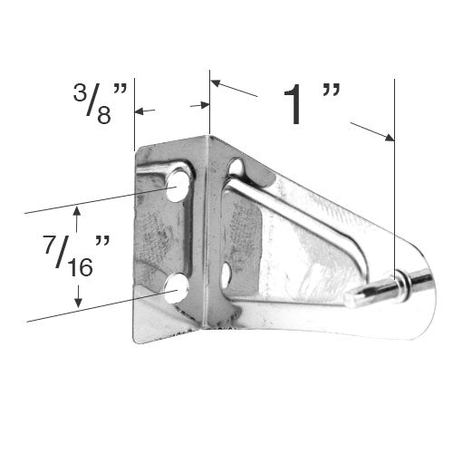  Metal Hold Down Bracket With an Integrated Pin for 1" Mini Blinds 