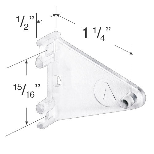  Plastic Hold Down Bracket with an Integrated Pin for 2" Blinds 