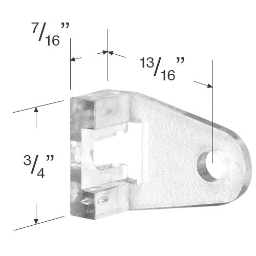  Set of Plastic Hold Down Brackets for 1" Mini Blinds 