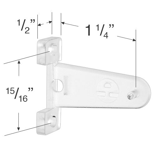  Hunter Douglas Plastic Hold Down Bracket with an Integrated Pin for 2" Blinds 