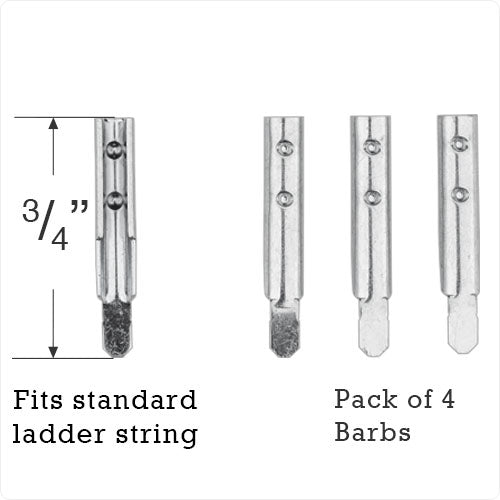  Barbs for String Ladders for Horizontal Blinds - 4 Pack 