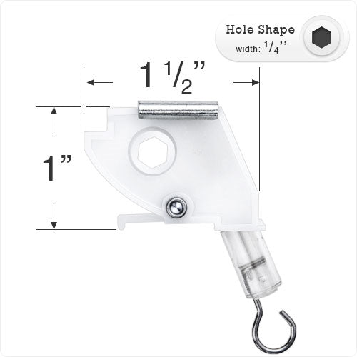  Wand Tilt Mechanism with 1/4" Hex Hole for Mini Blinds 