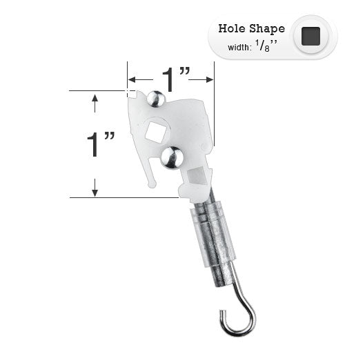  Wand Tilt Mechanism with 1/8" Square Hole for Mini Blinds - Metal Stem 