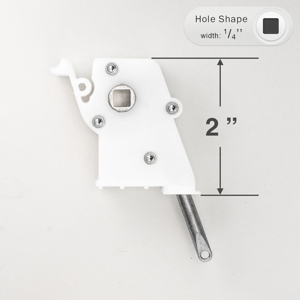  Heavy Duty High Profile Wand Tilt Mechanism with a 1/4" Square Hole for Horizontal Blinds - Eyelet Stem 