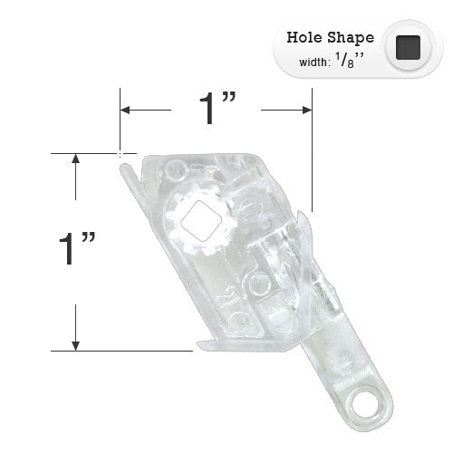  Tilt Mechanism with 1/8" Square Hole for Mini Blinds with a 1" x 1" Headrail 