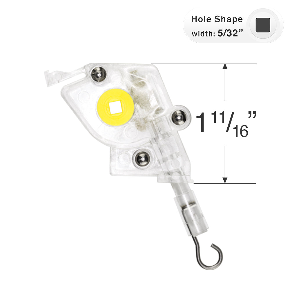  Low Profile Wand Tilt Mechanism with 5/32" Square Hole for Horizontal Blinds 