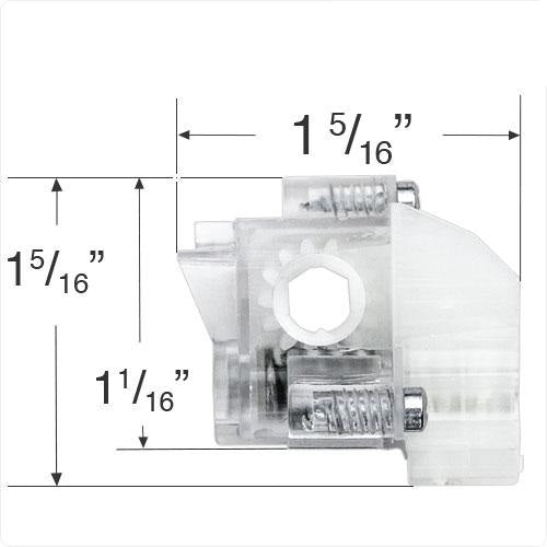  Hunter Douglas Cord Tilt Mechanism with Notched Chevron Hole for 1" Mini Blinds 