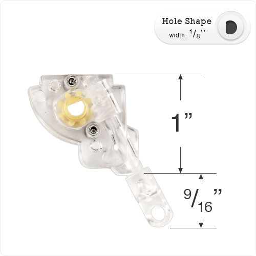  Tilt Mechanism with 1/8" D Shaped Hole for Mini Blinds 