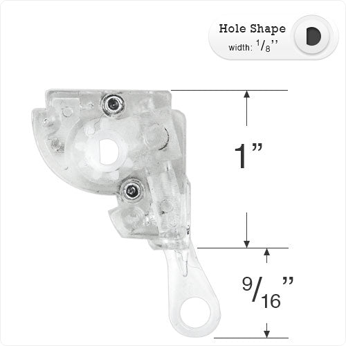  Wand Tilt Mechanism with 1/8" D Shaped Hole for Mini Blinds - Eyelet Stem 