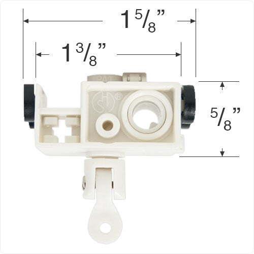  Wand Tilt Control Mechanism and End Caps for Vertical Blinds 