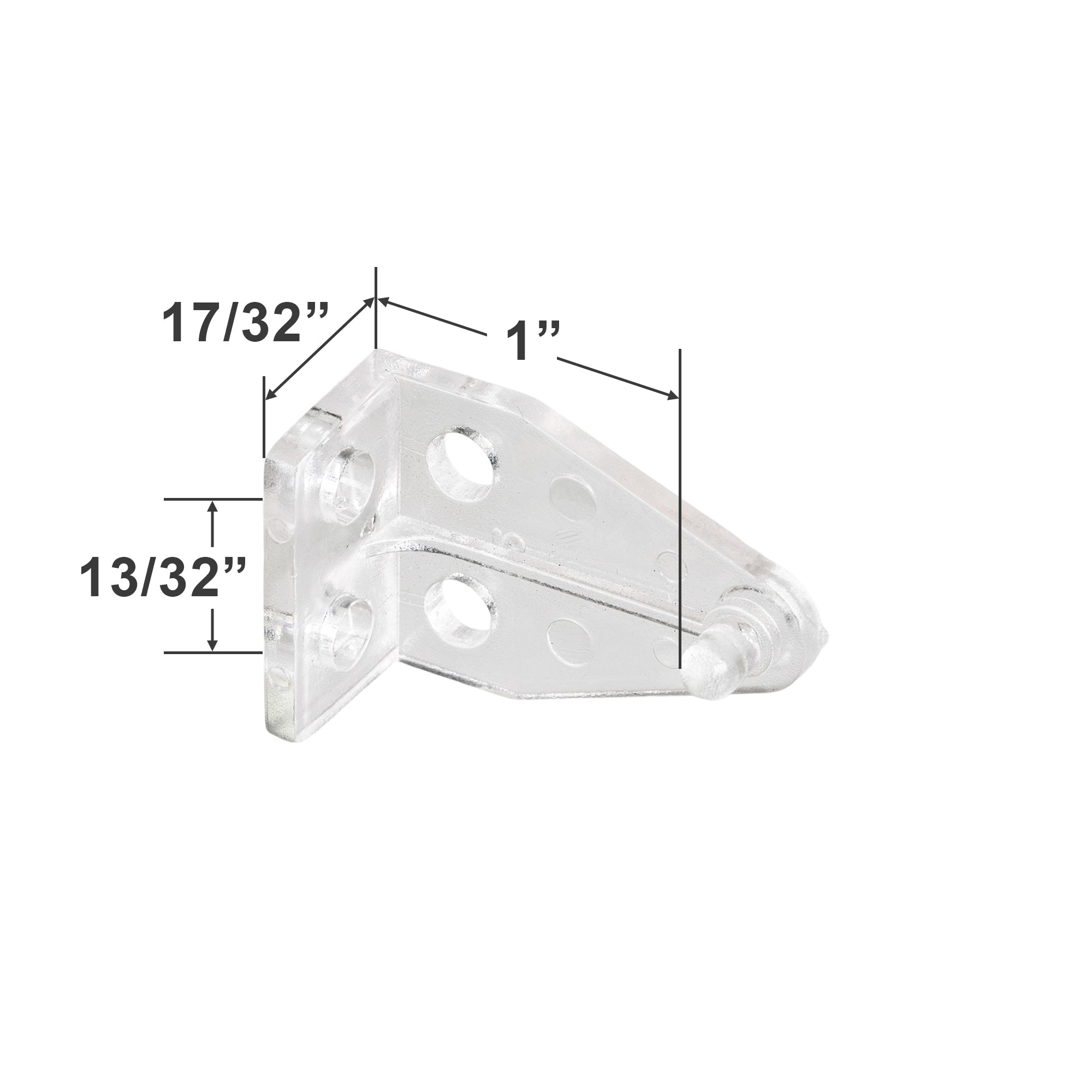  Plastic Hold Down Bracket with Large Integrated Pin for 1" Mini Blinds 