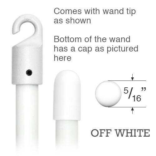  Off White Fiberglass Wand for Vertical Blinds - 24 inches 