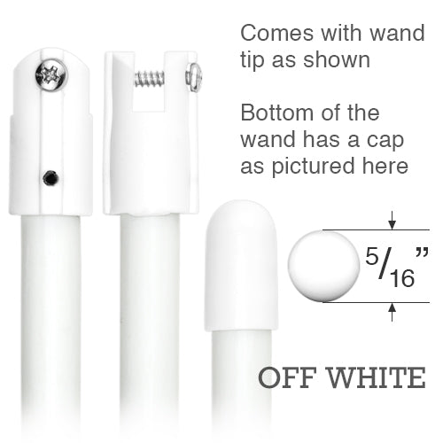  Off White Fiberglass Wand for Vertical Blinds - 30 inches 