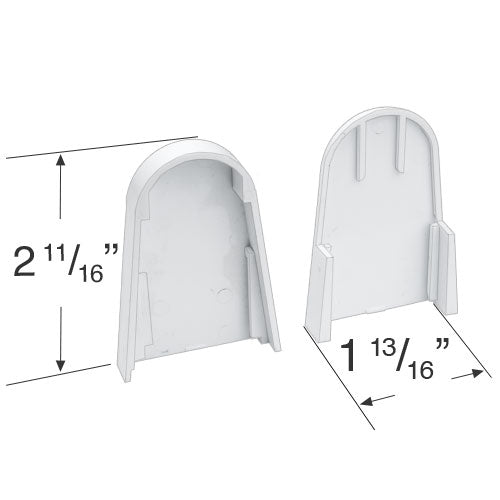  Rollease R-Series 380 Mounting Bracket Covers for Roller Shades with R3 and R8 Clutches - RBPC380W 